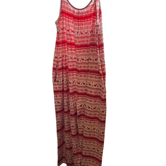 Bloomchic Womens Christmas Themed Sleeveless Jumpsuit Red & White Size 18-20 Wit - Picture 2 of 6